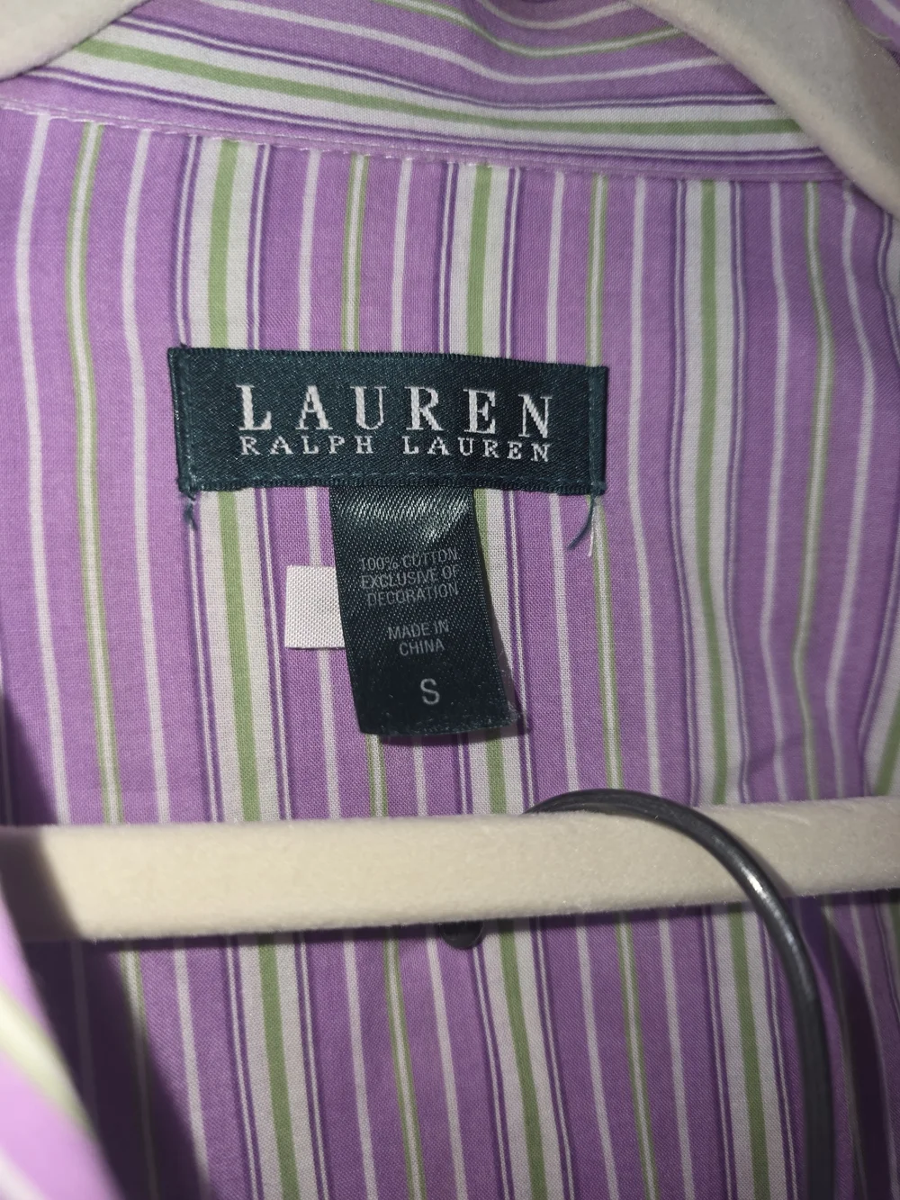 Lauren Lavender Striped Womens Pajama Set - Picture 3 of 6